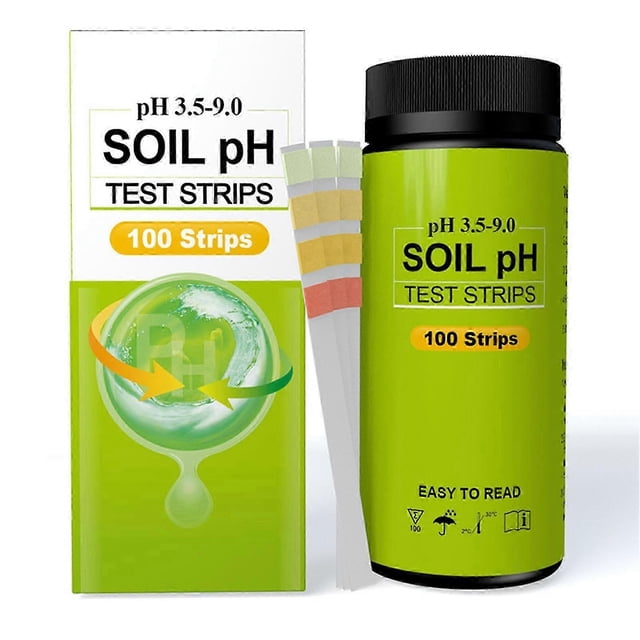 26-27 100pcs Soil PH Test Strip 3.5 to 9 Range High Accuracy PH Testing Paper Kit for Garden Lawn Grass Plant