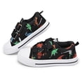 thumbnail image 2 of Bocca Kid's Walking Sneakers Black Dinosaur Boys Canvas Shoes Size 9, 2 of 6