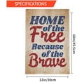 thumbnail image 5 of Home of The Free Because of The Brave Garden Flag Vertical Double Sided 4Th of July Independence Day House Flags Home Burlap Banners 12.5x18 Inch for Outdoor Decor Lawn, 5 of 5