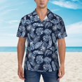 thumbnail image 4 of Balery Tropical Leaves Print Men's Hawaiian Shirts Short Sleeve Beach Shirt Relaxed Fit Vacation Button Down Shirts-Large, 4 of 9