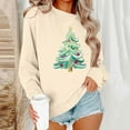 thumbnail image 2 of Women's Crewneck Christmas Sweatshirts Top Fashion Cute Xmas Tree Printed Shirts Pullover Winter Long Sleeve Sweaters Loose Plus Size Blouses Tops, 2 of 6