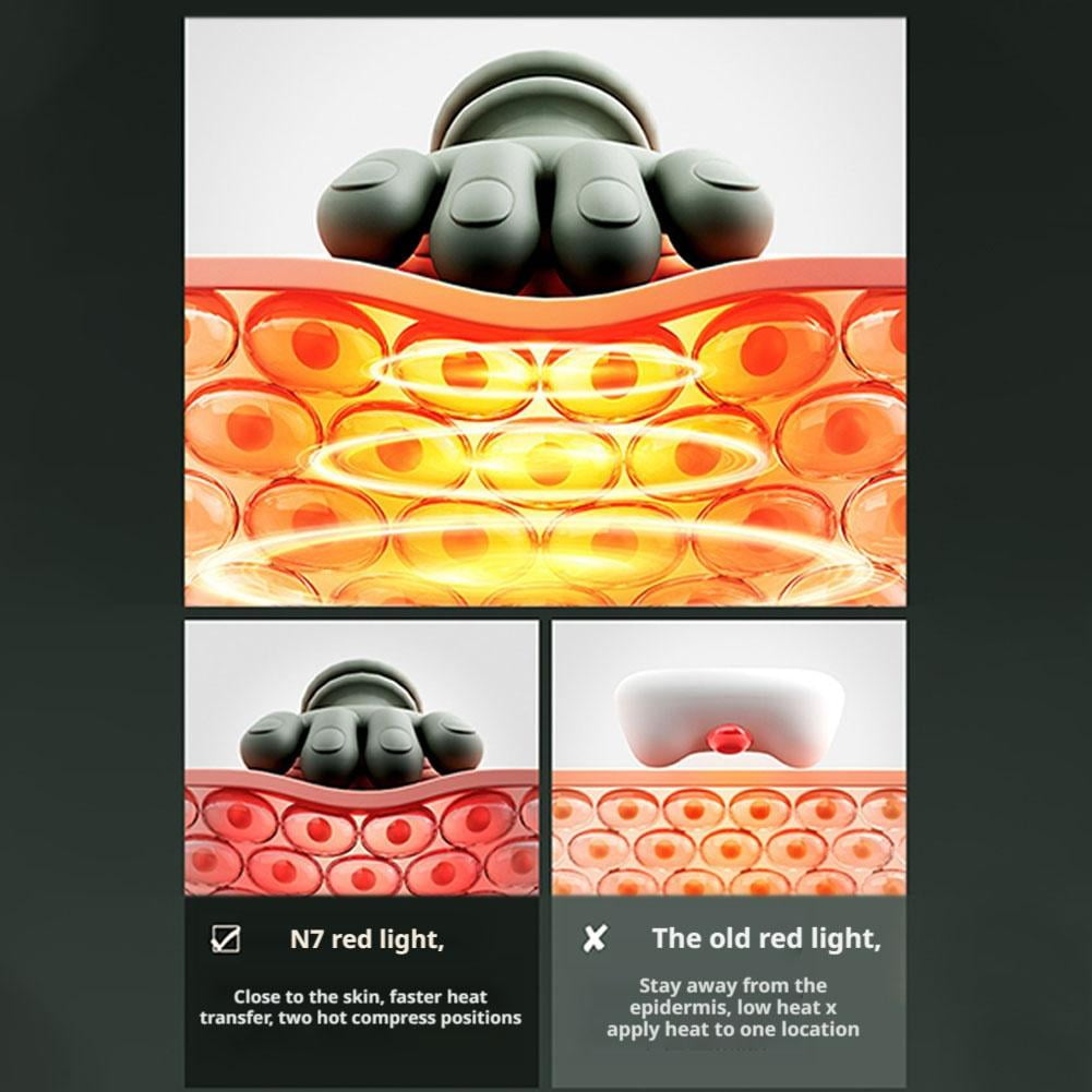 Neck Massager with Hands, Bionic Back and Shoulder Massager with Heat, Portable Electric Heated Shiatsu Massager with Simulated Hand Design for Neck