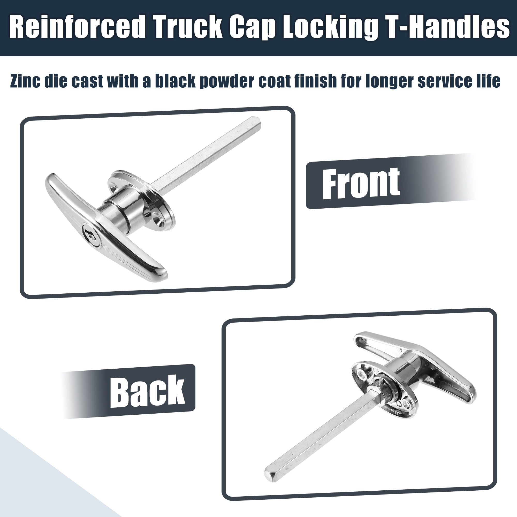 Unique Bargains Universal Garage Shed Door Keyed T-Handle Lock Kit with 4 Keys
