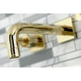 thumbnail image 4 of Kingston Brass KS6122DFL NuWave Double-Handle Wall Mount Bathroom Faucet, Polished Brass, 4 of 8