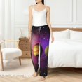 thumbnail image 4 of Cauagu Planets And Stars Pajama Pants for Women Loose Fit Wide Leg Trouser Pants Casual Elastic Waist Drawstring Lounge Pants, 4 of 6