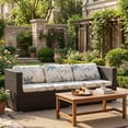 thumbnail image 2 of SHANNA 2 Pack Printed Patio Stretch Sofa Cushion Covers, Floral Pattern Outdoor Sofa Cushion Covers, Replacement Washable Couch Chair Cushion Covers Porch Patio Furniture Protector, 2 of 11