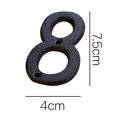 thumbnail image 2 of Rustic Cast Iron House Numbers Wrought Iron Decorative Digits DIY Metal Address Signs Vintage Farmhouse Wall Art For Garden Home Mailbox Garage Cafe Bar 2.95x1.57in, 2 of 2