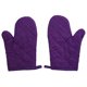 thumbnail image 1 of 1 Pair Heat Resistant Cotton Oven Gloves Pot Holders Baking Cooking Mittens Purple, 1 of 5