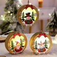 thumbnail image 4 of Wood Ornaments for Christmas Tree, Rustic Christmas Tree Decorations with Light, Reindeer Ornaments for Christmas Tree Wooden Christmas Ornaments 2 Pc(Snowman), 4 of 7