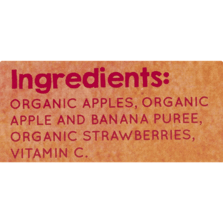 Vermont Village Organic Unsweetened Apple Sauce With Strawberries & Bananas, 4.0 OZ