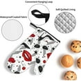 thumbnail image 5 of peyaoo Lips high Heels Oven Mitts and Pot Holders Sets for Kitchen 4 Pcs 7""X11"" Heat Resistant Baking Cooking, 5 of 6