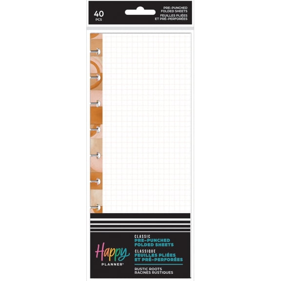 Happy Planner Grocery List Classic Folded Fill Paper-Rustic Roots
