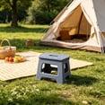 thumbnail image 6 of AuroraX Heavy Duty Step Stool Folding Step Stool Camping Black Lightweight Compact Plastic Non Slip Step Stool Adults Blue, 6 of 6