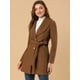 thumbnail image 2 of Abrigo De Invierno Midi Con Cinturón Y Un Solo Pecho Para Mujer Marrón L, 2 of 6