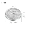 thumbnail image 2 of Unique Bargains M10 Thread 70mm Diameter Round Shape Aluminum Disc Hardware 4pack Aluminum Circle Disc Glass Top Adapter for Glass Table, 2 of 5