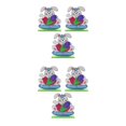thumbnail image 3 of Injueey 2 juegos de adornos de de conejo, decoraciones de Pascua, exquisito cartel de dibujos animados Multicolor, manualidades para álbum de JM00284 2piezas Injueey CBP195106, 3 of 6