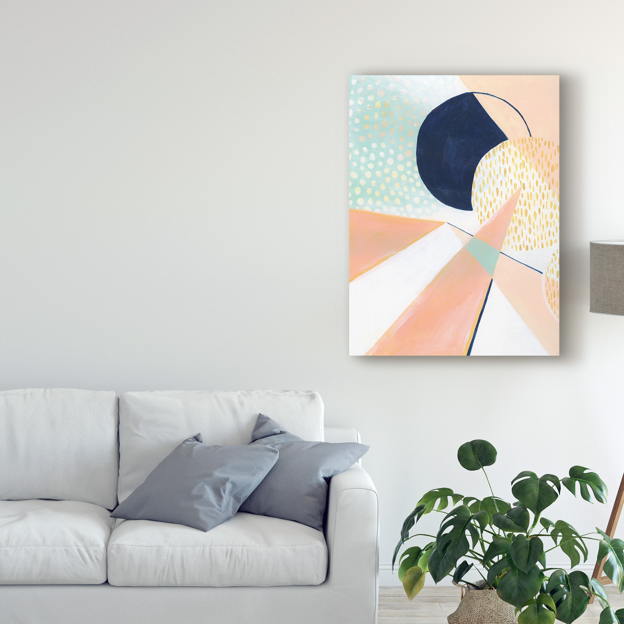 Trademark Fine Art 'Peach Eclipse II' Canvas Art by Grace Popp