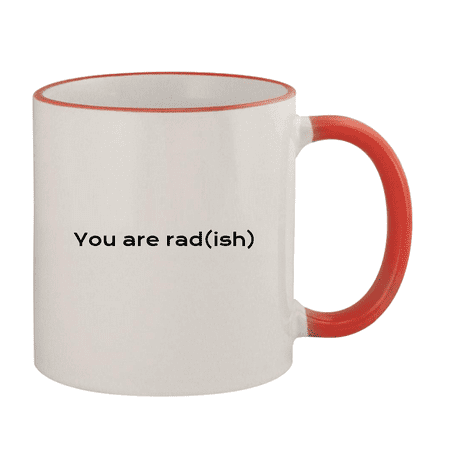 

You Are Rad(Ish) - 11oz Colored Rim and Handle Coffee Mug Red