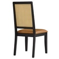 thumbnail image 5 of Side Dining Chair, Set of 2, Tan Black, Vegan Leather, Wood, Kitchen Cafe Bistro Hospitality Restaurant, Modern Contemporary HB36817, 5 of 10