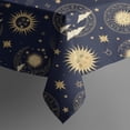 thumbnail image 4 of Blue Sun Moon Star Pattern Rectangle Tablecloth 60"x120",Waterproof Polyester Rectangle Table Cloth, Wipeable Spillproof Polyester Tablecloth for Dining, Camping, Indoor and Outdoor, 4 of 6