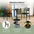 thumbnail image 3 of WestinTrends Playa 5-Piece Outdoor Metal Frame Dining Table Patio Set with Stackable Patio Dining Chairs, Black, 3 of 16