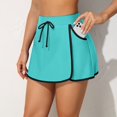 thumbnail image 5 of Attraco Women's Split Swim Skirt High Waisted Sporty Swimsuit Bottom with Side Pocket, 5 of 8