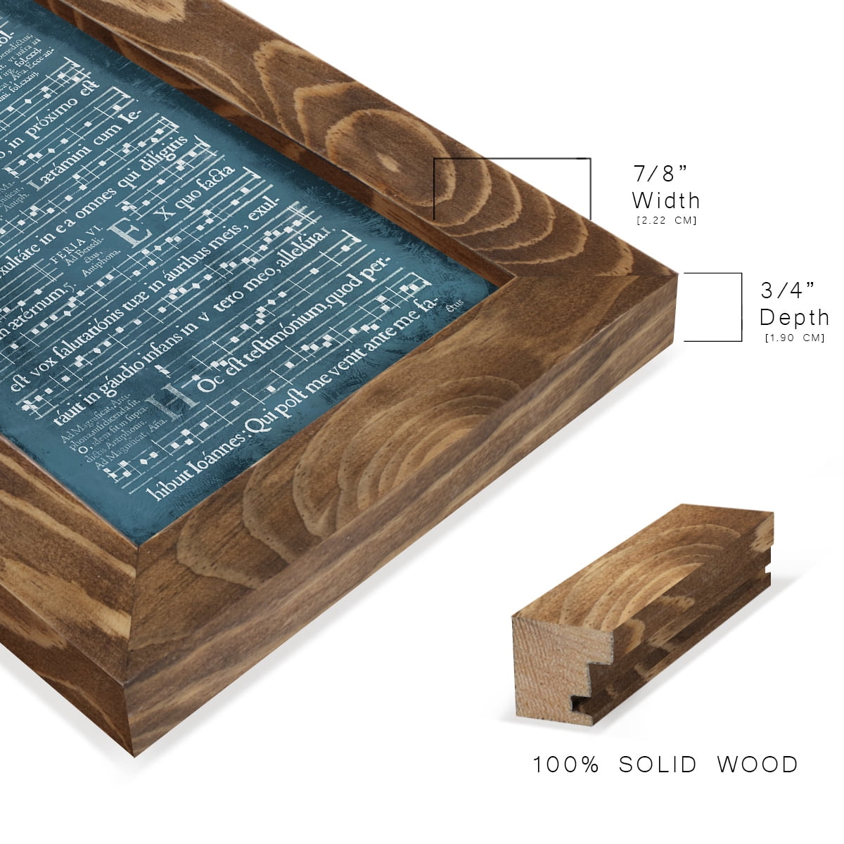 Graphic Songbook I -Framed Print w/glass-Walnut