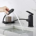 thumbnail image 1 of Basin Mixer Tap with Pull Out Spray, Black Bathroom Mixer Tap, Tap Height 18mm, 1 of 4