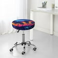 thumbnail image 7 of Kll Beach With Palm Trees Round Bar Chair Cushion Cover 12 Inch,Bar Stool Protector With Elastic, Soft Washable, 7 of 7