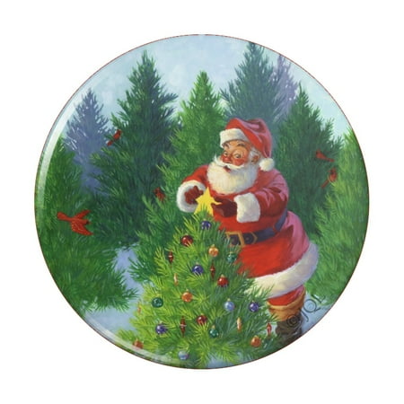 

Christmas Holiday Santa Claus Trees Kitchen Refrigerator Locker Button Magnet