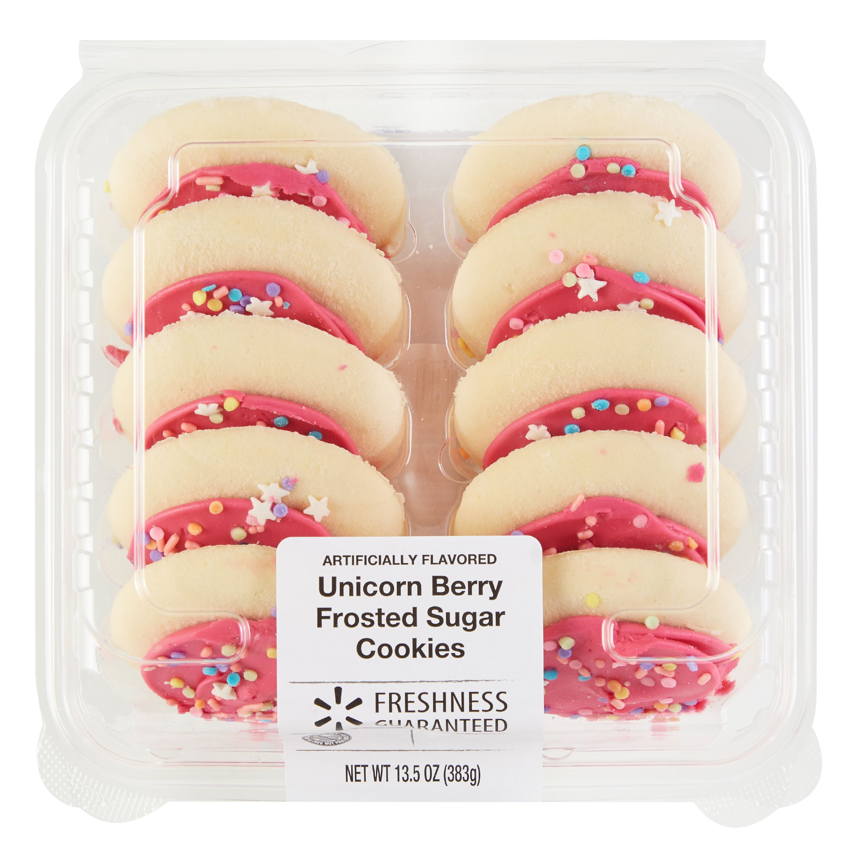 Freshness Guaranteed Unicorn Berry Frosted Sugar Cookies, 13.5 Oz, 10