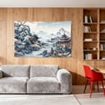 thumbnail image 5 of Chinese Style Powder Chinoiserie Toile Four Hole Decorated Banner Flag for Garden Yard Home Decoration Indoor Outdoor 3x5 Ft, 5 of 7