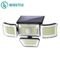 thumbnail image 2 of Luces solares LED para exteriores, lámpara de pared con Sensor de movimiento, iluminación de seguridad impermeable con cabeza ajustable, focos de lámpara de inundación, 368/278, 2 of 4