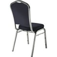 thumbnail image 3 of NPS 9300 Series 37" Metal and Fabric Stack Chair in Diamond Navy/Silvervein, 3 of 5