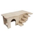 thumbnail image 2 of Cheer.US Natural Wood Multi-Room Hamster Hideout for Small Animal, Gerbils Chamber Hut with Ladder Habitats Decor for Dwarf Syrian Hamsters Mice and Other Small Pets, 2 of 7