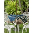 thumbnail image 3 of Outdoor Tablecloths with Umbrella Hole & Zipper, Vintage Sea Turtle Round Tablecloth 54 Inch, Brown Nautical Anchor Bubbles Coastal Waterproof Table Cloth, Patio/Pool/Picnic Table Covers, 3 of 8