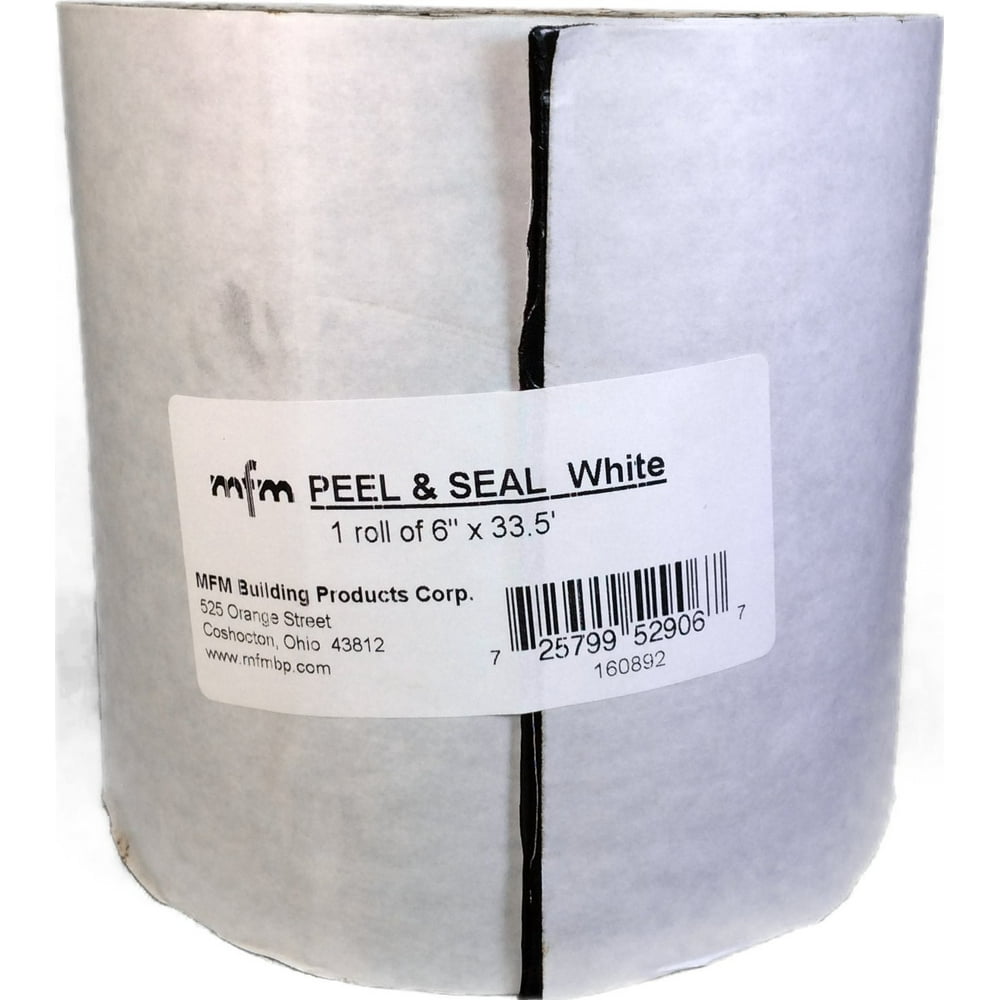 Peel & Seal White Roof Tape 6" x 33.5' MFM Building Products Walmart