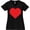 AB-Black, variant on Inktastic Red Heart Women's Plus Size V-Neck T-Shirt