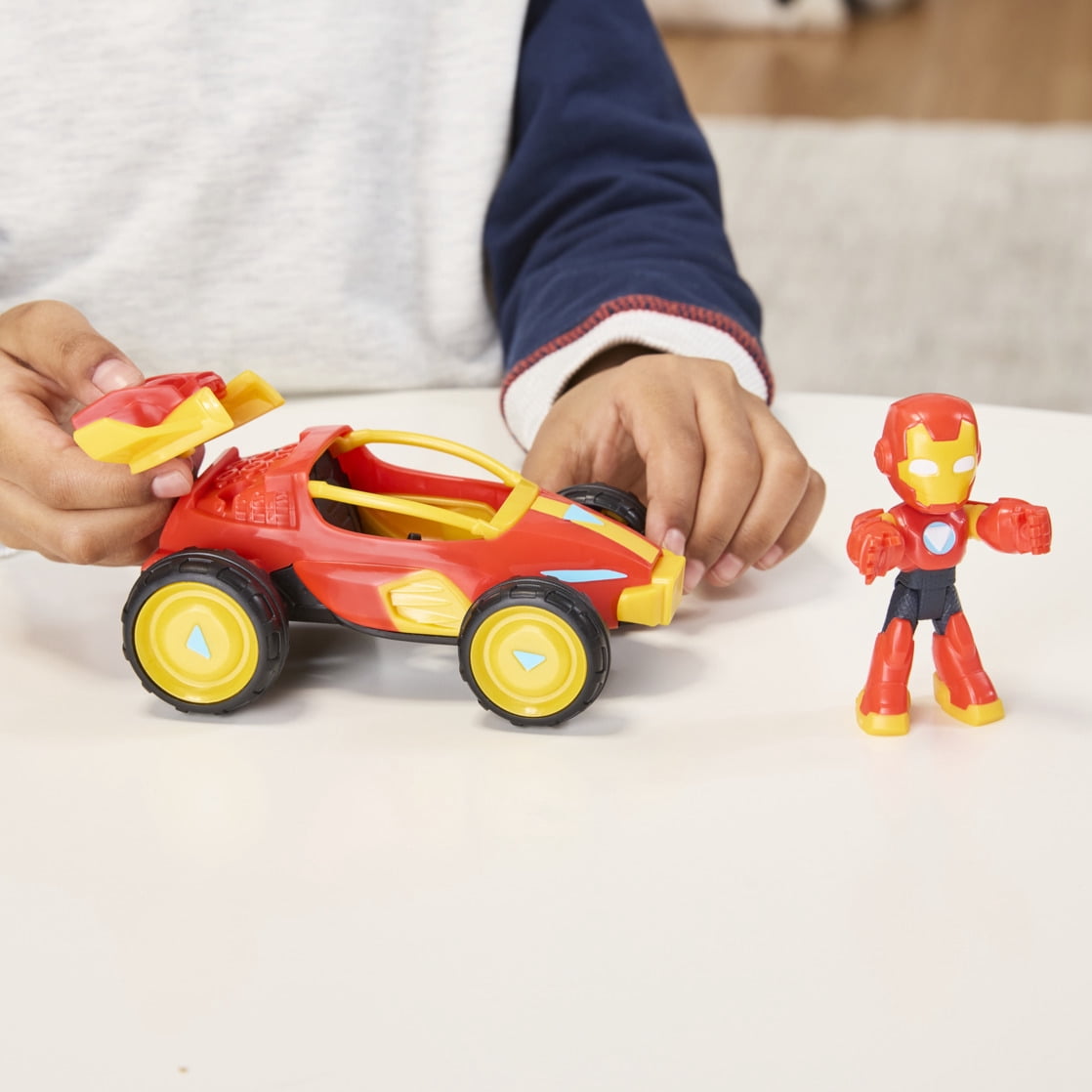 Marvel Iron Man and his Awesome Friends Iron Racer Action Figure & Toy Vehicle for Kids Ages 3 and up