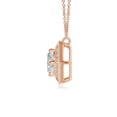 thumbnail image 2 of ANGARA Natural Diamond Pendant with Hexagonal Halo in 14K Rose Gold for Women (Size-5.6mm| Color-K| Clarity-I3) | April Birthstone, Anniversary, Jewelry Gift for Women | Natural Diamond Necklace, 2 of 7