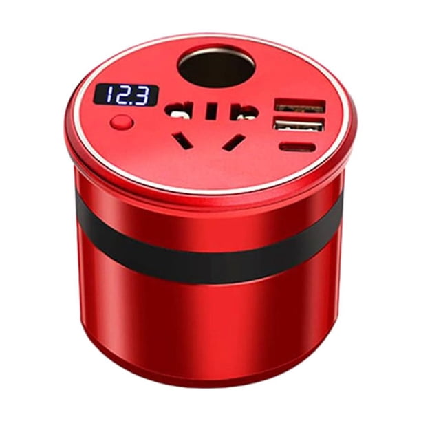 sweethay Inversor de corriente de coche de conectividad inalámbrica conveniente y fácil de usar para un convertidor de accesorios de vehículo Vehículos, repuestos y accesorios Mis rojo