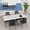 White 61in Rectangle, variant on Flip-Top Folding Conference Table, Mobile Training Table with Wheels, Modular Seminar Tables for Office Meeting Room
