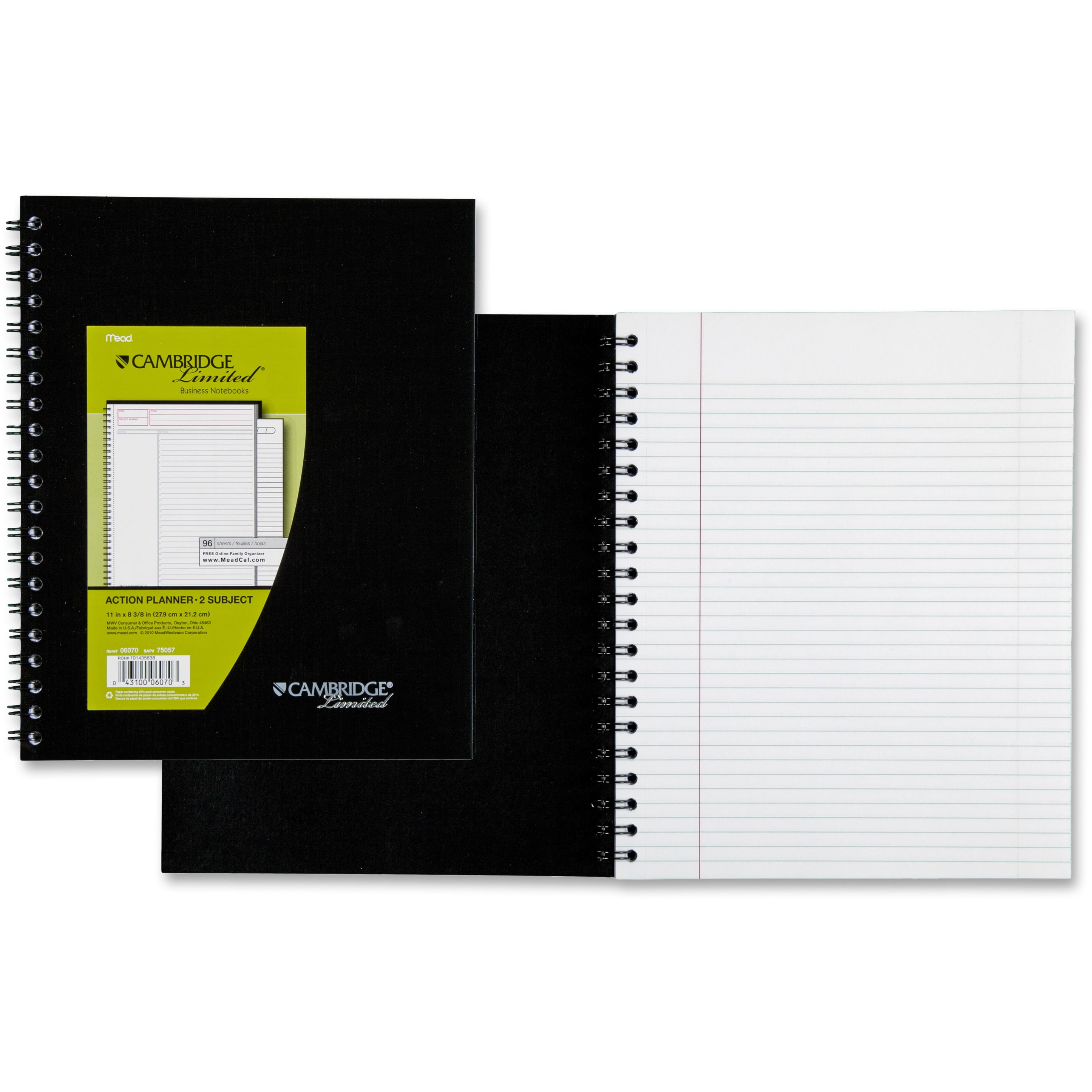 Cambridge Limited Legal Ruled Notebook and Action Planner Business