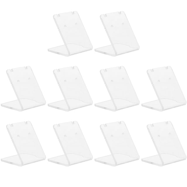 MasteelfCA 10Pcs Acrylic Earring Racks L-shaped Ear Stud Racks Clear Earring Display Racks
