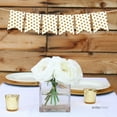 thumbnail image 2 of White Pennant Party Banner Gold Glitter Polka Dots, 2 of 3