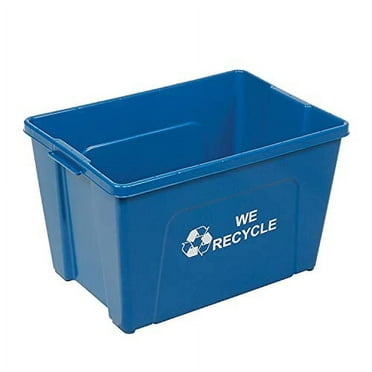 18-Gallon Recycling Bin, Durable Plastic Construction