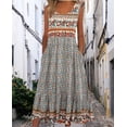 thumbnail image 4 of Vestido largo Medlor Boho con estampado floral sin mangas para mujer, 4 of 6