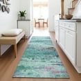 thumbnail image 4 of Dalyn Rugs Machine Washable Indoor/Outdoor Chantille ACN2035 Teal 2'3" x 7'6" Runner Rug, 4 of 7
