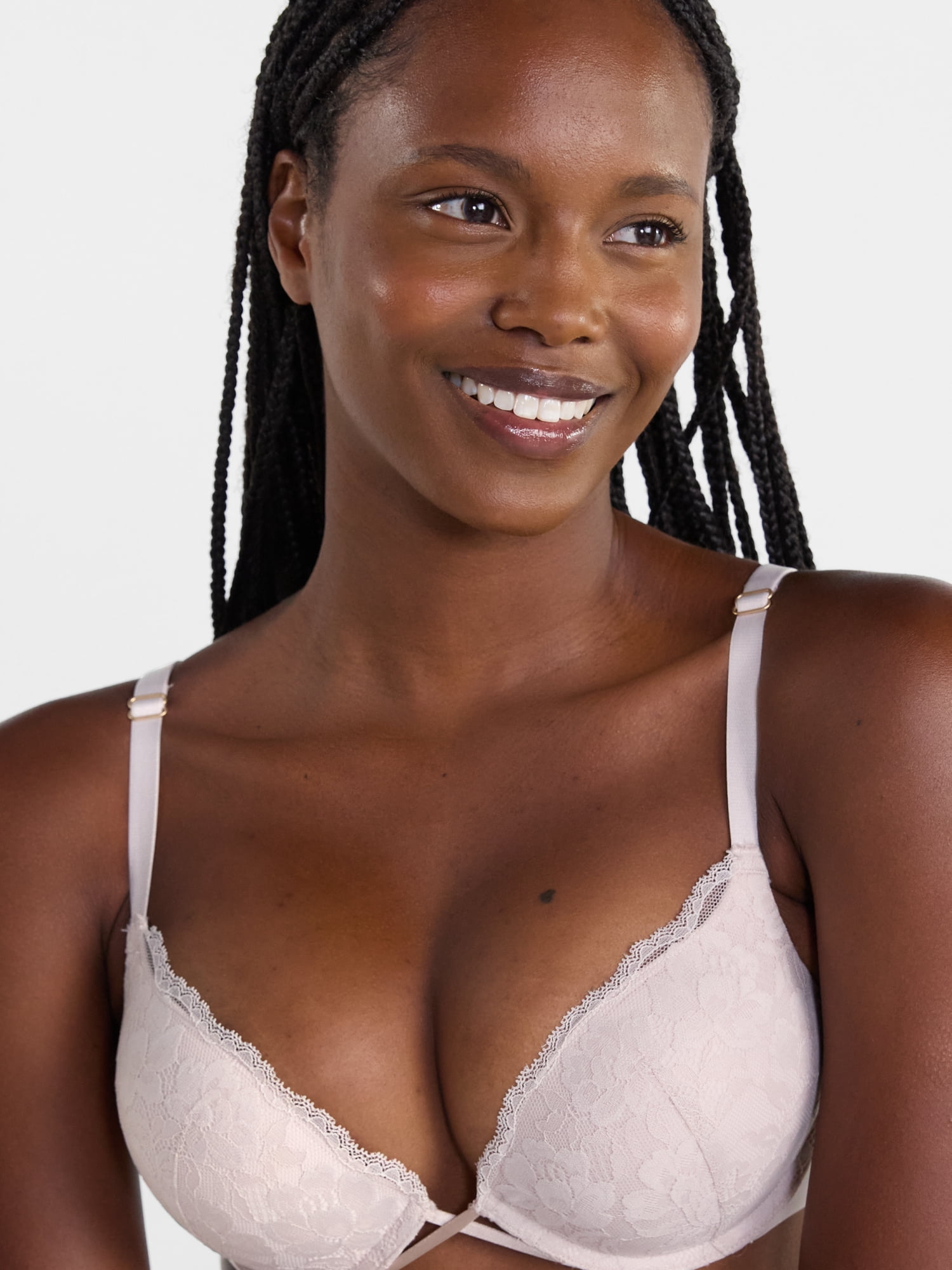 Joyspun Women's Add 2 Sizes Lace Push-Up Bra, Sizes 32A-38C