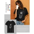 thumbnail image 5 of Xuanfei Women Dandelion Graphic Round Neck Short Sleeve T-Shirt, 5 of 7
